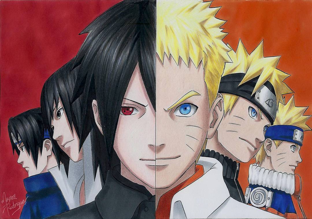 Naruto and Sasuke …  Naruto desenho, Desenhos de anime, Desenhando retratos